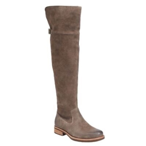 Kork-Ease Addison Over the Knee Suede Boot Taupe Sz 7.5M - Picture 1 of 11